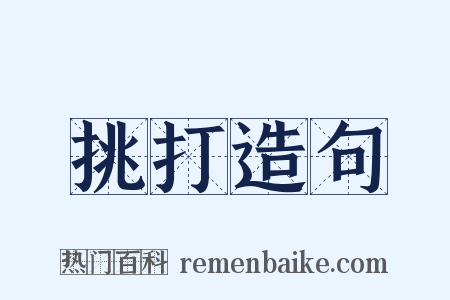 挑打造句是什么意思的图片